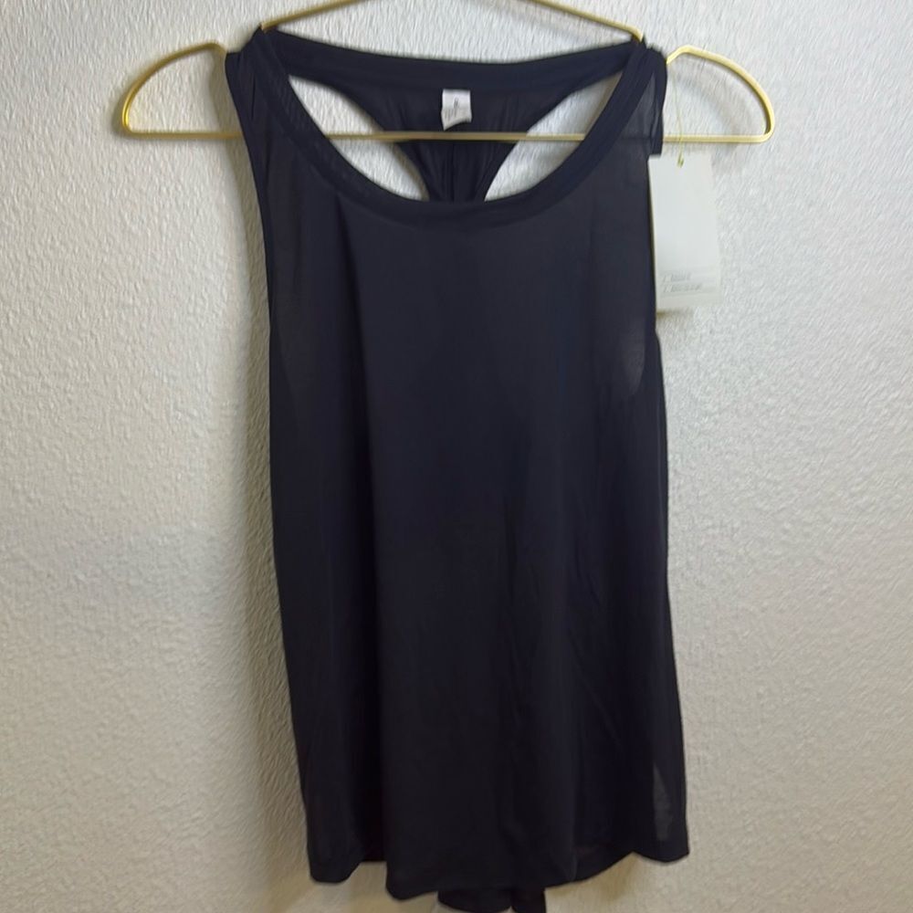 NWT- All in Motion- essential black tank with twist back – women’s size small
